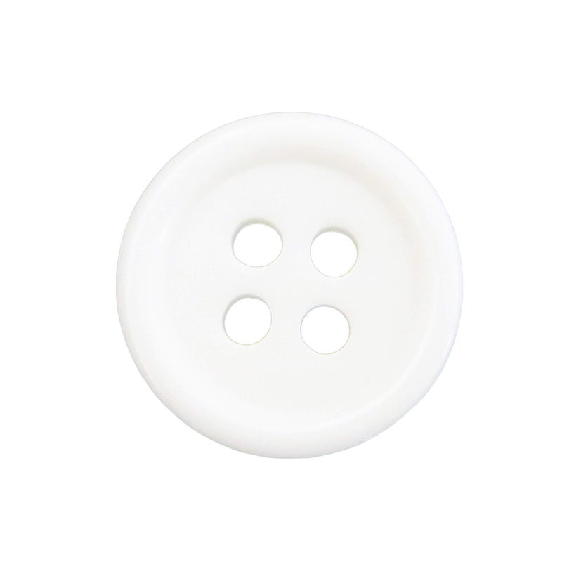 Seeking ROAM Buttons 1/2 Inch (1/2â€) 4 Hole 10 Pieces - White Black Clear Pearl - Sewing Crafts Replacement Button - Perfect for Crafts, Coats, Shirts, Pants, Shorts, Cardigans, Blazers, Skirts (White) - Image 2